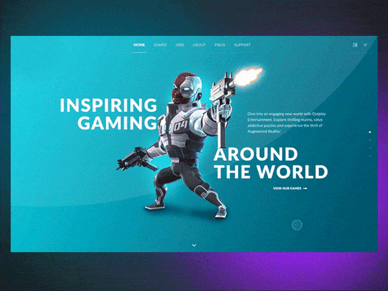 Parallax Video Game Characters app characters colour flat game gamer gaming hero minimal parallax video web