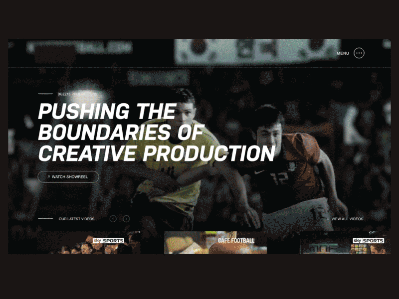 Pushing the boundaries of Creative Production - Sky Sports banner creative energy production showreel sky sky sports sports video videography