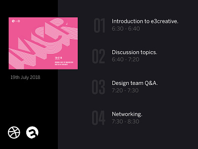 Dribbble Meetup Manchester - Agenda