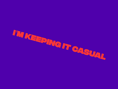Keeping It Casual / Typography Experimentation / Motion Design after effects after fx aftereffects animation casual motion motion design motion graphic motion graphics motiongraphics transition type type art type design typeface typographic typography typography art typography design xd