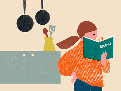 What's for Lunch cooking digitalillustration editorialillustration home