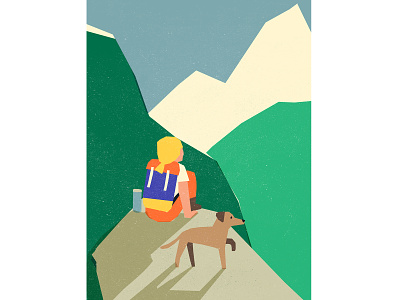 In the Mountains digitalillustration editorialillustration travel