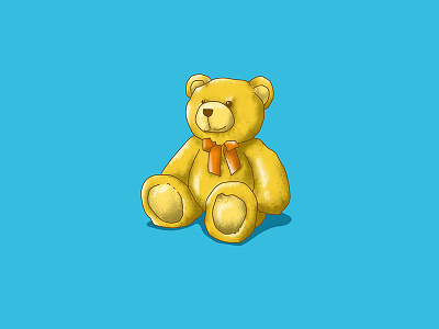 Stuffie the bear design flat illustration illustrator misfit studio