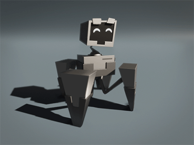 A Little 3D Robot .gif 3d animated animation character robot