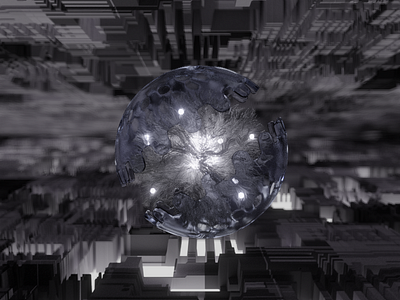 Power Sphere X 3d abstract blender render sphere