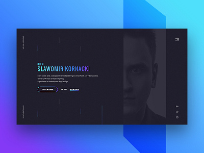 Personal Portfolio - Slawomir Kornacki (WiP) branding clean design dribbble flat gradient graphic hello landing landing page minimal personal personal branding photography portfolio typography ui ux web website