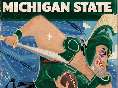 Michigan State football green mascots michigan state msu spartans sports state sword