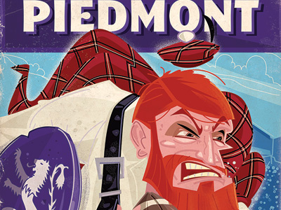 Piedmont Highlanders football highlander highlanders kilt purple red scottish sports