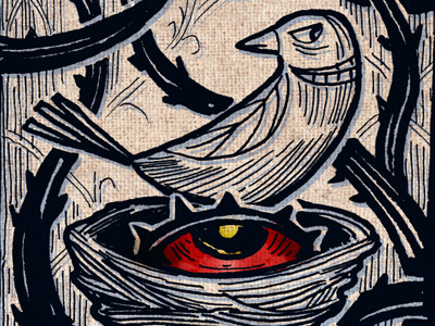 Birdseye animal bird eye ink inktober sketch