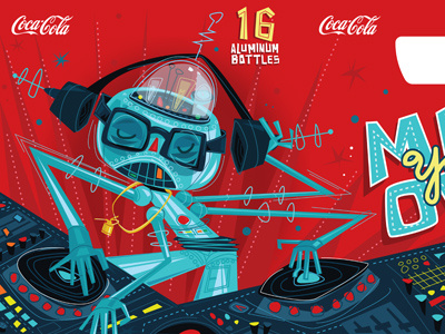 Coke Crate coke dance dj mix music pop robot soda