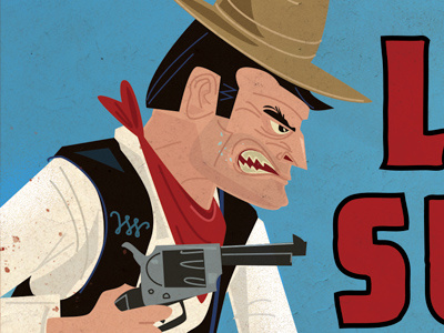 Cowboy blue cowboy gunslinger hat sports western