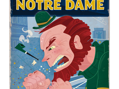 Notre Dame animal blue college fight football gold green irish sports