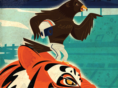 Auburn advertising animal eagle football photoshop tiger vector