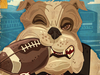 Mississippi State advertising animal bulldog dog football photoshop vector