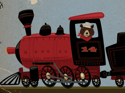 Steam Train bear railroad steam train train