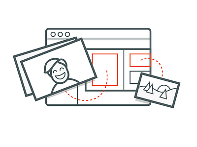 Mixbook Icon: Layout icon illustration