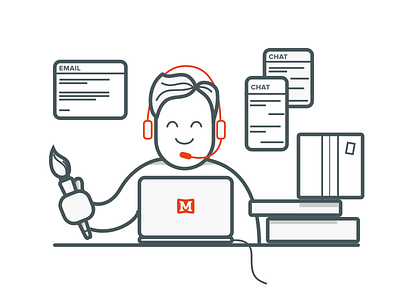 Mixbook Icon: Customer Service icon illustration