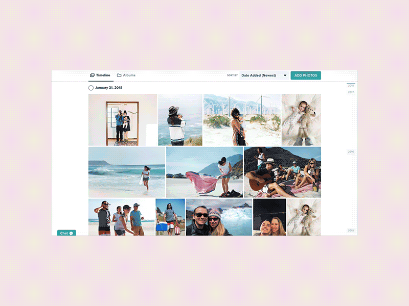 Mixbook Photo Management animation interaction interface ui ux