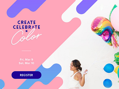 Create Celebrate Color Landing Page identity