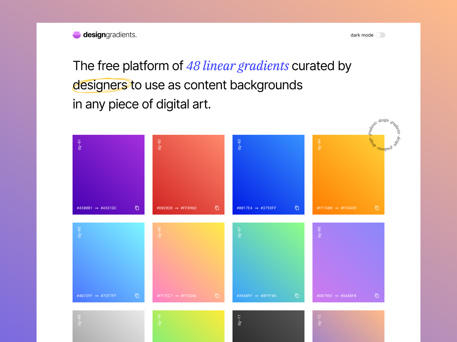 Design Gradients Landing Page By Simple Studio® On Dribbble