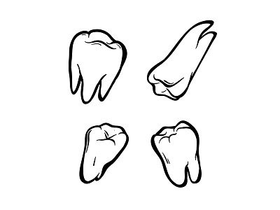 t e e t h black design digital art draw drawing illustration illustrator line art teeth tooth