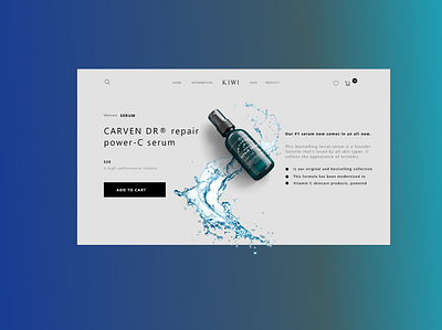 Serum Website adobe xd branding design landing design landing page ui ux uxui design web designer webpage design website website cosmetic design website design