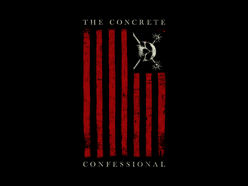 Hatebreed - The Concrete Confessional adobe apparel art band merch design flag hardcore hatebreed merch design