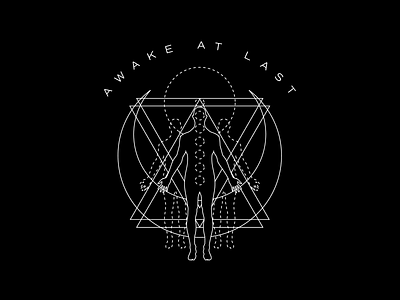 Awake At Last - Sacred apparel art band merch design graphic design merch design merchandise monoline sacred geometry
