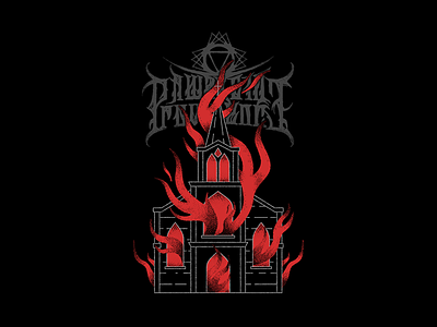 A Wake In Providence - Crown of Flames apparel art band merch design graphic design merch design merchandise metal monoline tattoo