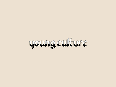 Young Culture apparel art band merch blackletter design fashion graphic design merch design merchandise minimalist street style typogaphy