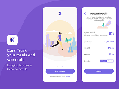 Fitness Tracker Mobile App Concept