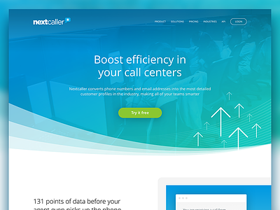 Client Homepage Concept boost call center homepage ui ux website