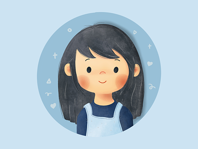 Self portrait kid's face character design cute girl cute kid girl illustratie illustration kawaii kids self potrait