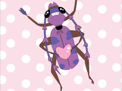 Rosalia Bug character design illustration vector