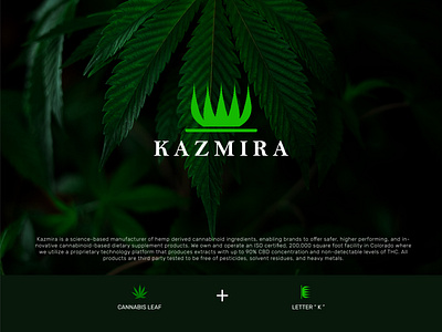 KAZIMIRA || CBD || Cannabis Logo Branding