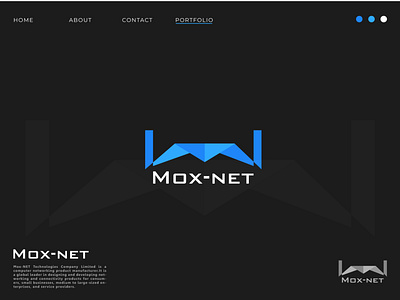 Mox-Net modern Logo design