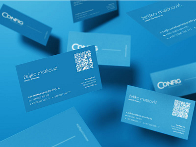 Business card blue business business card card