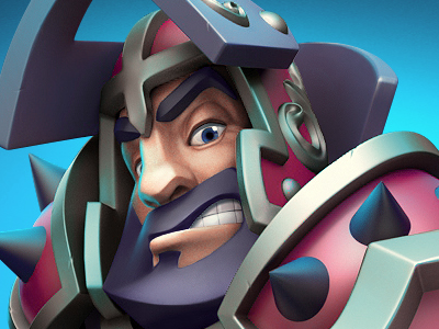 Knight 3d character 3d 3d game character clash of clans clash royale game game art