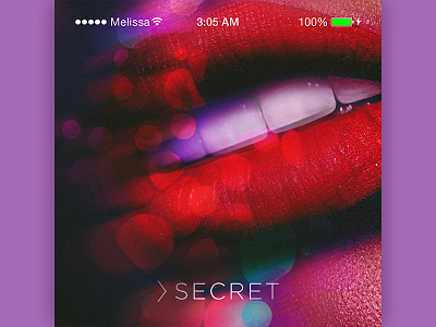 "Secret" album art battery iphone lips music single art wi fi