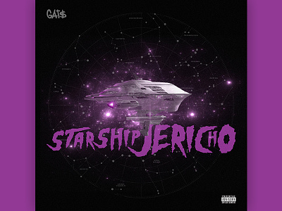 "Starship Jericho" album art music sci fi single art space