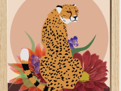 Cheetah design illustration