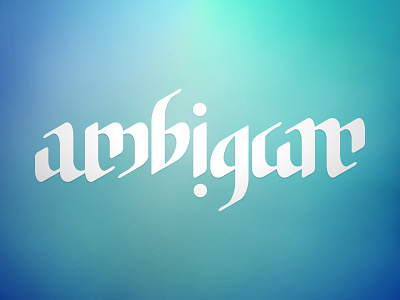 Ambigram digital illustration typography vector