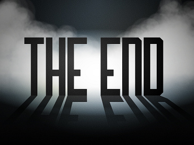 The End digital illustration typography vector