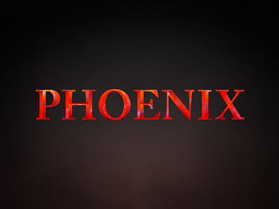 Phoenix digital illustration typography vector