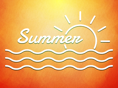 Summertime illustration typography vector