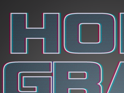 Hologram Typo V2 digital typography vector