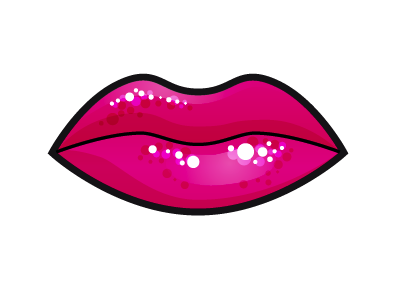 Lips digital illustration vector