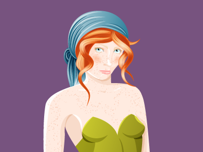 GIrl #3 digital illustration vector