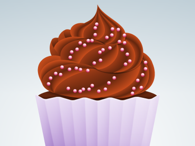 Cupcake digital illustration vector