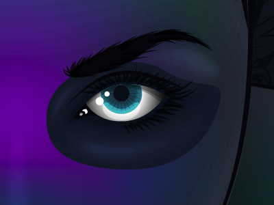 Magpie // Eye Close-Up digital illustration vector